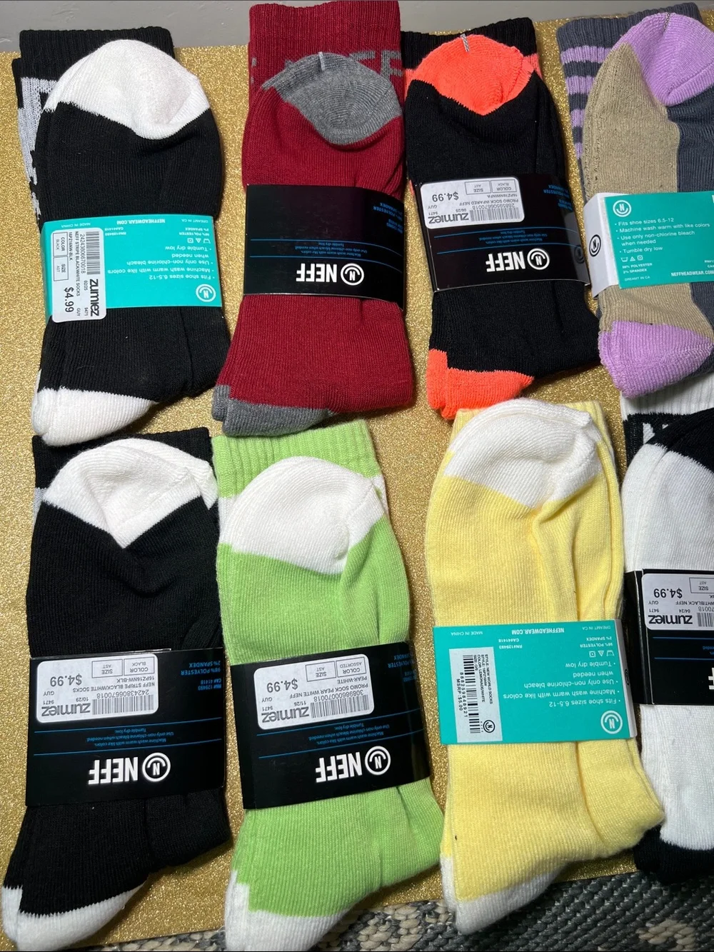 NWT Neff Crew Socks Various Colors